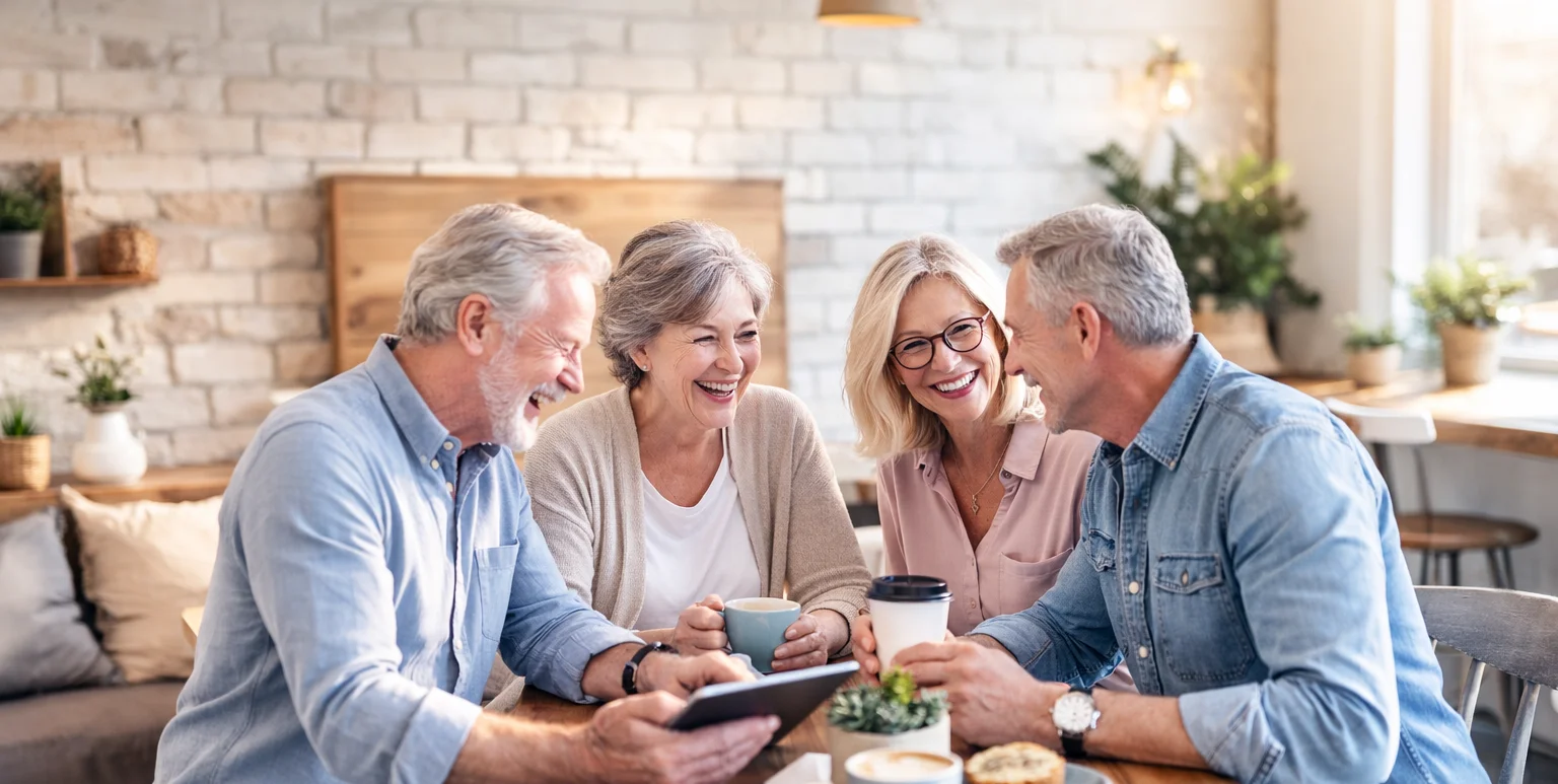 Personen sitzen zusammen und reden miteinander